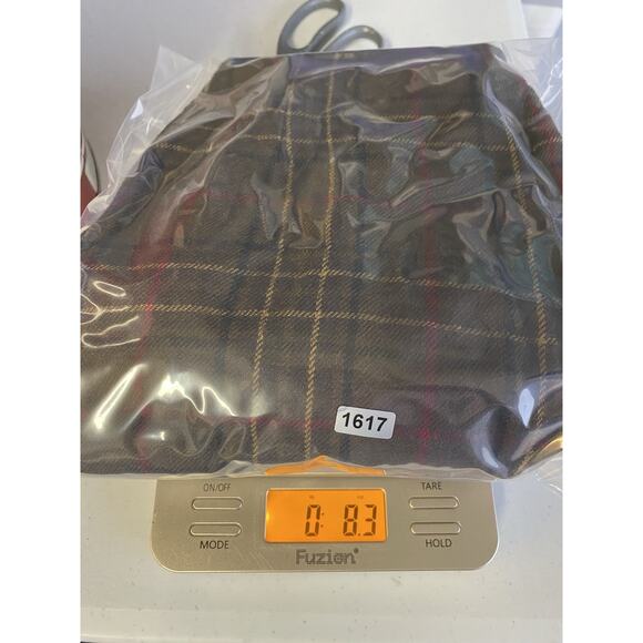 Breeches Plaid Skirt 8 Wool Brown Plaid Check Mini Short Academia Preppy Vintage - Picture 8 of 8